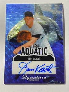JIM KAAT gemelos 2025 hoja firma acuático círculos plateados tiburón automático 1/1 - Imagen 1 de 2