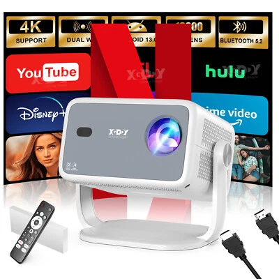 Real 4K Projektor 25000LMS 1080P Beamer WiFi LCD Heimkino HDMI Bluetooth NETFLIX - Bild 1 von 4