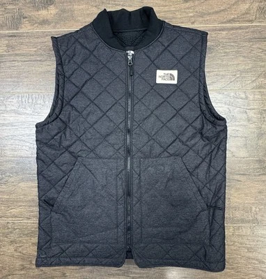 Chaleco The North Face Para Hombre Mediano Cuchillo Negro Aislado Acolchado Forrado Sherpa Foto 1 de 4