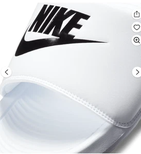 Nike Victori One Slide WHITE With BLACK Logo Size 9 Brand New In Box - Picture 1 of 3