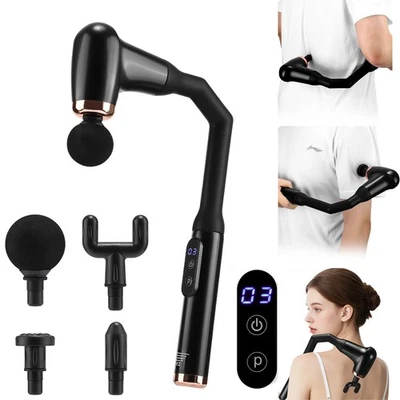 Pistola de masaje tejido profundo con mango extendido masajeador de percusión alivio del dolor EE. UU. Foto 1 de 4
