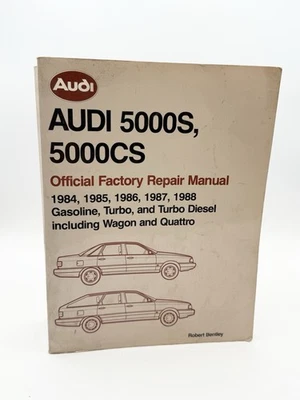 Audi 5000S 5000CS Manual Oficial de Reparación de Fábrica 1984-1988 Gas Diesel Turbo Fabricante de Equipo Original Foto 1 de 3