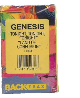GENESIS TONIGHT, TONIGHT / LAND OF CONFUSION USA CASSETTE SINGLE, SEALED, MINT - Image 1 of 2