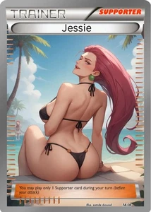 Tarjeta personalizada Jessie Pokemon Anime Waifu Sexy Diosa Lasciva Hentai Fanart - Imagen 1 de 2