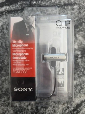 Sony Tie-Clip Microphone #ECM-CS3, NIB - Image 1 of 3