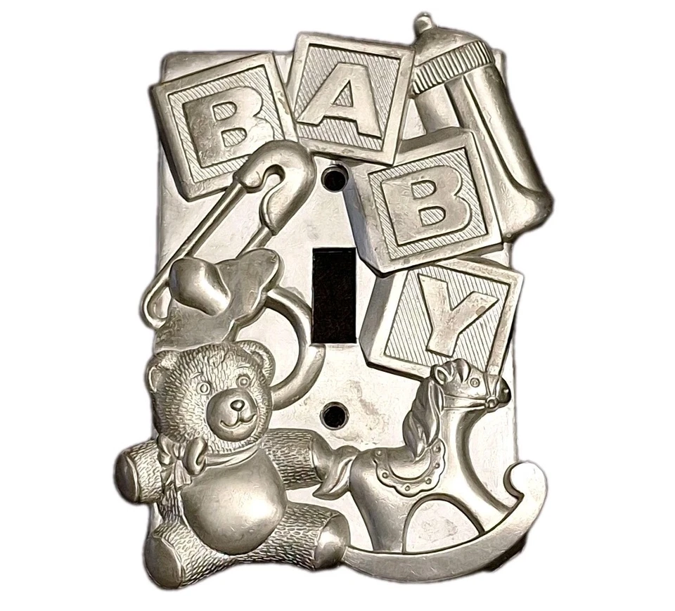 Заколка для подгузников Baby ABC Blocks бутылочка плюшевого медвежонка серебристая пластина переключателя света лошадь  - Изображение 1 из 2