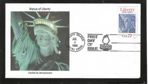 STATUE OF LIBERTY FDC 1986 LIBERTY ISLAND, NY/NJ JERRY'S COVERS 1 of 1 - Picture 1 of 1