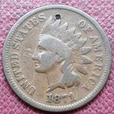 1871 Indian Head Cent 1c Better Grade Details #93443 - Image 1 of 2