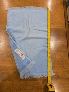 Vintage Fringed Sears Our Better Quality Light Blue Bath Towel Cotton/Polyester - Picture 1 of 4