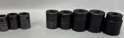 SNAP-ON Tools 1/2 " thru 1-1/4” Sockets 1/2" Drive  6 Point  Lot ot 9  *READ - Image 1 of 4