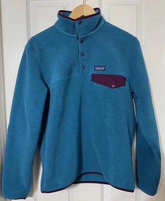 Pullover polar Patagonia $139 XS ligero Synchilla Snap-T azul aseguramiento para hombre Foto 1 de 4