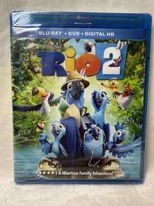 Rio 2 (Blu-Ray + DVD, 2014) Anne Hathaway - Bruno Mars - Jamie Foxx - New Sealed - Picture 1 of 3