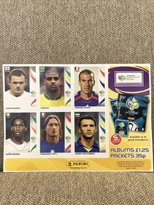 PANINI FIFA WORLD CUP GERMANY 2006 UNCUT STICKER SHEET X6 STICKERS VGC - Picture 1 of 4