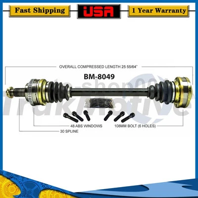 Eje trasero derecho CV eje articulado para BMW Z4 2008 2007 2006 Foto 1 de 2