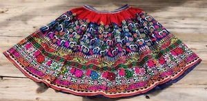 Kuchi Tribal Boho Ethnic Gypsy India Belly Dance Embroidery Banjara Rabari Skirt - Picture 1 of 6