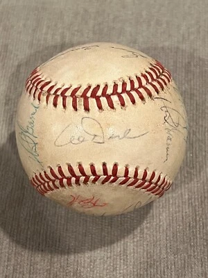 1976 Oakland A’s Team Hand Signed Baseball Fingers Williams Dark Baylor Tenace - Image 1 of 4