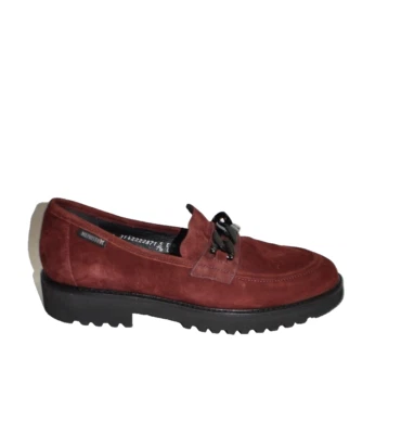 ¡Nuevo! Mocasín Mephisto Salka gamuza roja vino talla 7,5 EE. UU. 5 EUR DD480 Foto 1 de 4