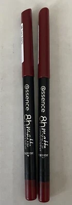 2 ESSENCE STAY 8h LIP LINER PENCIL 2 Pack STAY WOKE #08 Dark Berry WATERPROOF - Image 1 of 2
