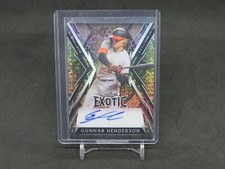2023 LEAF EXOTIC BASEBALL GUNNAR HENDERSON SNAKE MOJO AUTO /8 ORIOLES MH3