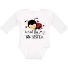 Inktastic Little Sister Ladybug Long Sleeve Creeper Sis Lil Loved By My Big New