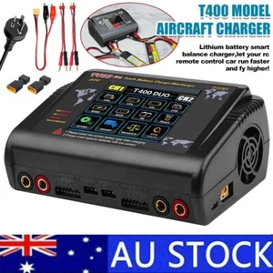 AU T400 Pro Lipo Battery Charger DC 400W AC 200W 12Amp x2 RC Charger Discharger - Picture 1 of 14