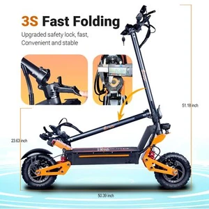 Electric Scooter 6000W 60V 38AH 11in Folding Dual Motor Adult Off Road Tire - Picture 1 of 21