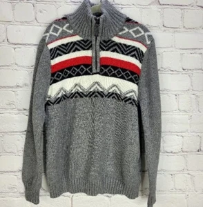 Chaps Pullover Pulli Jungen XS (6-7) 1/4 Reißverschluss grau - Bild 1 von 6