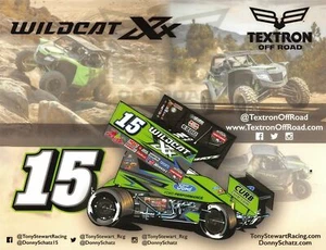 2018 DONNY SCHATZ "WILDCAT / TEXTRON" #15 WORLD OF OUTLAWS SPRINT CAR POSTCARD - Picture 1 of 1