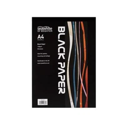 Seawhite of Brighton Black Paper Drawing Sketch Artist Pad A4