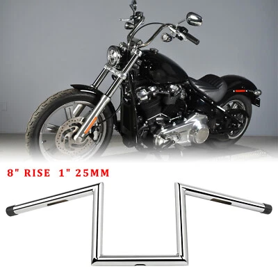 Motorcycle 1" 25mm Handlebar Z-Bar Silver For Harley Davidson Dyna Super Glide Foto 1 de 4