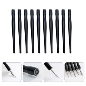 10 Pcs Black Plastic Pen Rod Writing Dip Holder Nibs and Holders - Bild 1 von 12