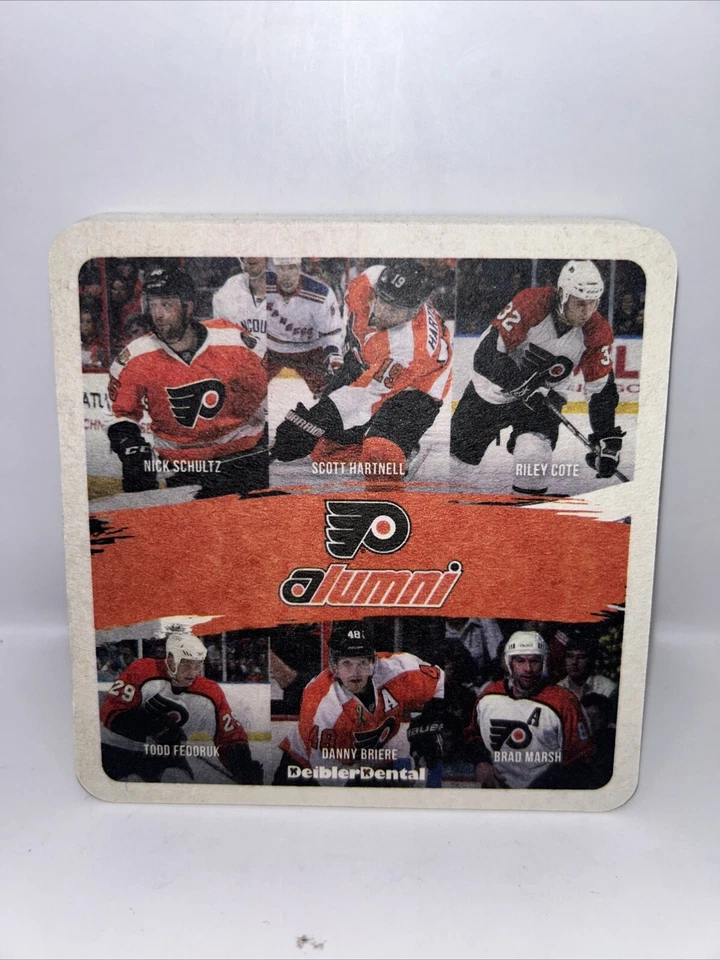 NHL Philadelphia Flyers Promo Drink Coasters Deibler Dental Set Of 8