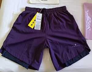 Men's Ronhill Tech Twin 7 Running Shorts 2 In 1 Twin Short Medium W32-35 BNWT - Picture 1 of 5