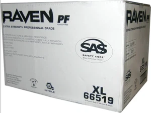 Guantes de nitrilo negro sin polvo SAS 66519 Raven estuche X-LARGE (10 cajas de 100) - Imagen 1 de 9
