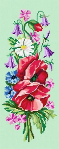 DIY Cross Stitch Kit "Bouquet of wild flowers" with Printed Tapestry Canvas - Picture 1 of 1