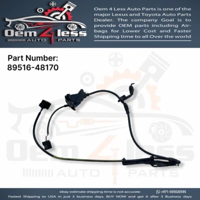 Arnés de cableado sensor de velocidad de rueda ABS Lexus RX350 RH 2016-2022 OEM 89516-48170 Foto 1 de 4