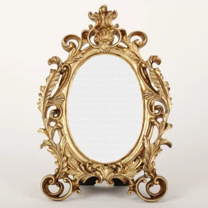 Vintage Ornate Gold Oval Photo Picture Frame 6 x 8 Inch - Picture 1 of 5