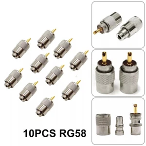 10 szt. PL259 UHF Złącze Sprzęgło Adapter do anten kablowych RG58 - Zdjęcie 1 z 8