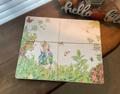 Pottery Barn Kids Peter Rabbit Cork Placemats S/4 FLAW NWOT Read - Image 1 of 4