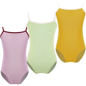 Kids Girls Leotard Competition Bodysuit Ice Skating Dancewear Exercise Unitard - Picture 1 of 32