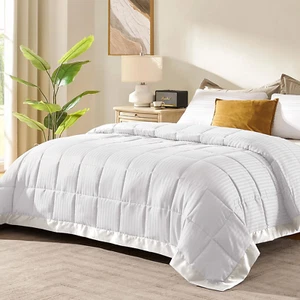 Twin Blanket with Satin Trim, Lightweight down Alternative Blanket Twin Size for - Picture 1 of 7