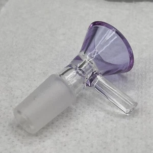 Purple 14mm Glass Bowl Slide Funnel Male Piece For Water Pipe Bongs Hookahs - Picture 1 of 4