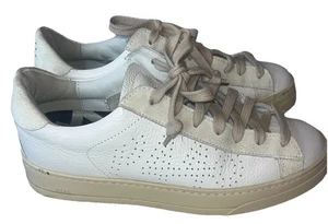 P448 White Size 35 / US 5/5-5 Fashion Sneaker Athletic Shoes Leather Women - Picture 1 of 8