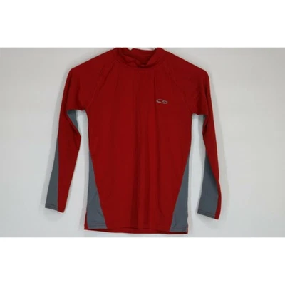 Champion Boys Red Gray Long Sleeve Athletic T-Shirt Kid’s Youth Size Medium - Image 1 of 4