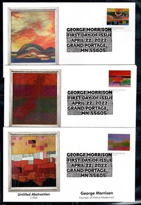 US Sc #5688-92,  George Morrison,  5 Fleetwood FD Cancels  Grand  Portage, MN - Image 1 of 3