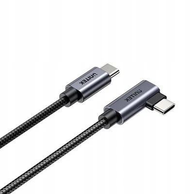 Unitek Kabel USB-C kątowy 90° 3m PD 100W nylonowy nieplączący - Bild 1 von 4