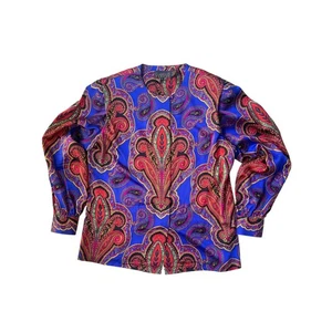 Blusa clásica de seda cachemira manga larga botón delantero talla 8 - Imagen 1 de 8