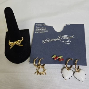 Juego de anillos y pendientes (3 pares) - Imagen 1 de 7
