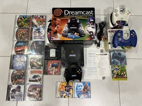 Sega Dreamcast Sports Edition Black Console CIB w/ 15+ Games, Controllers, VMU