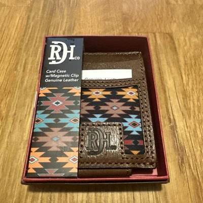 Red Dirt Hat Co. Mens Southwest Canvas Inlay Card Case Money Clip 22228875M4 NIB - Image 1 of 4